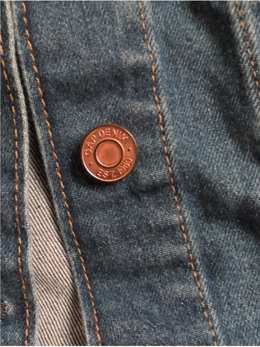 GAP Peplum Jean Jacket - size large - Picture 5 of 10